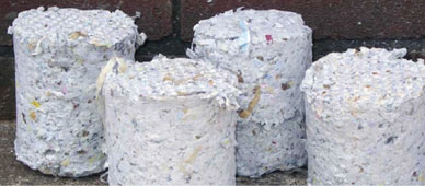 Briquettes made of Papers / Currency